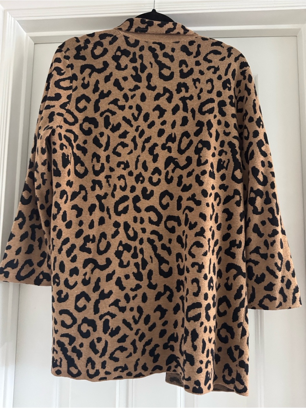 J. Crew Sophie Leopard-Print Open Front Cardigan Blazer - Tan & Black - Picture 3 of 4